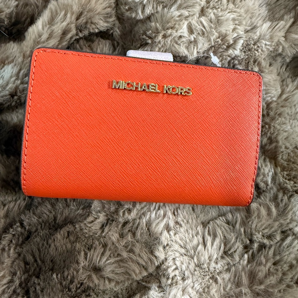 Michael Kors Vibrant Orange Card Case
